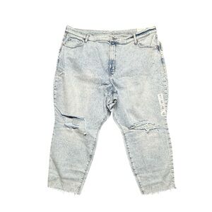 Old‎ Navy Curvy OG Straight Ankle High Rise Jeans Plus Size 28 NWT Light Wash
